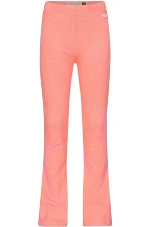 Retour Flared legging oranje Broek Meisjes Stretchkatoen All over print