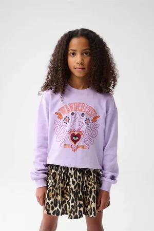 SHOEBY Sweater paars Printopdruk