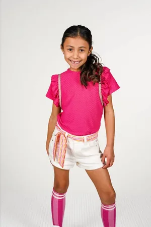 B.Nosy Denim short Korte broek Meisjes Stretchdenim Effen