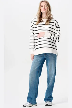 Noppies Maternity high waist zwangerschapskleding wide leg jeans blauw Dames Denim