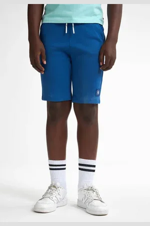 Petrol Industries Sweatshort blauw Korte broek Jongens Katoen Effen