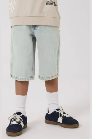 NAME IT KIDS loose denim short light blue denim Korte broek Blauw Effen