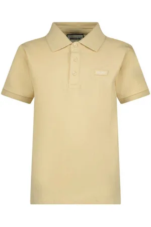 Raizzed Polo beige Wit Jongens Stretchkatoen Polokraag Effen