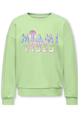 ONLY KIDS GIRL sweater lichtgroen Mixprint