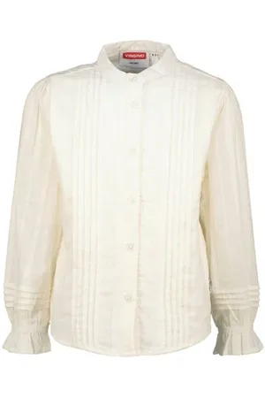Vingino Blouse wit Meisjes Katoen Mao kraag Effen