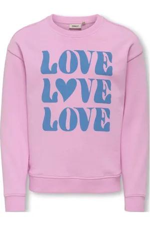 ONLY KIDS GIRL sweater roze Rosé Effen