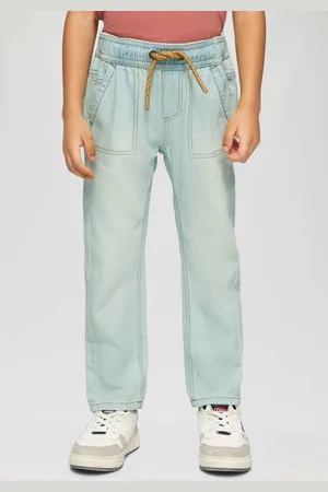 QS by s.Oliver Waist Jeans Blauw Effen