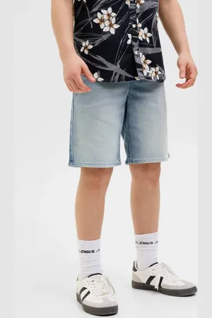 JACK & JONES JUNIOR denim short light Korte broek Blauw Effen