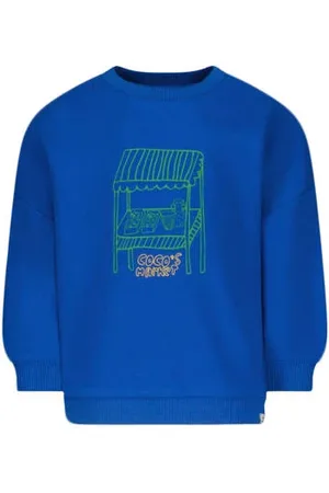 The New Chapter Sweater blauw Printopdruk