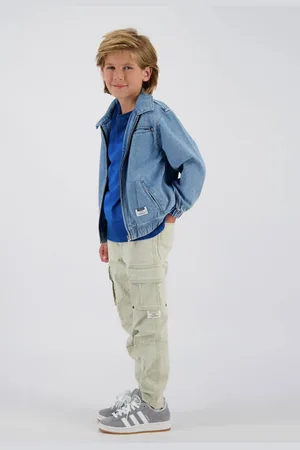 Vingino Regular cargo broek groen Jongens Sweat Logo