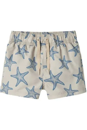 NAME IT MINI zwemshort beige Jongens Polyester All over print