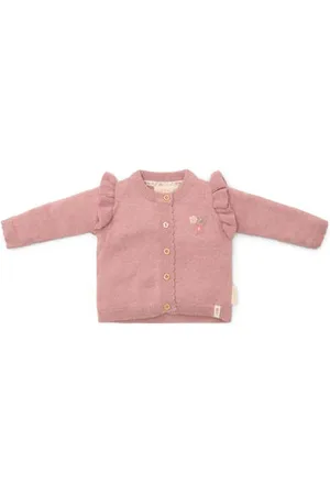 Little Dutch Vest fijn gebreid Meisjes Katoen Ronde hals Effen