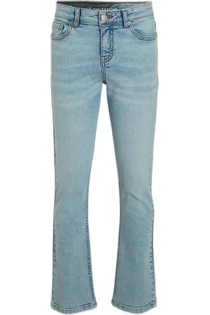 Anytime Flared jeans bleached blauw Meisjes Katoen Effen
