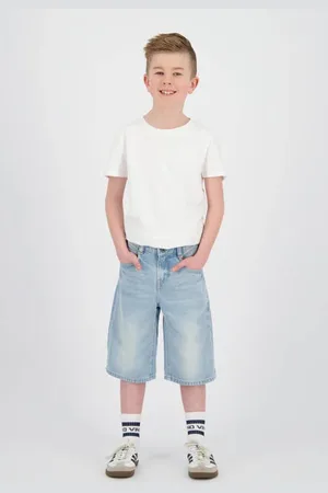 Vingino Relaxed denim short light blue denim Korte broek Blauw Effen