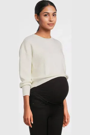 Love2wait One size zwangerschapstrui Dames Viscose Ronde hals Effen
