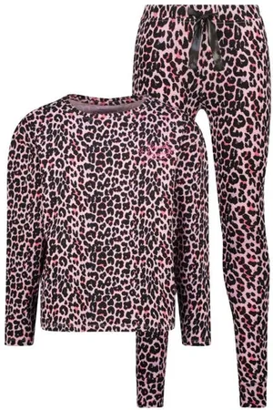 Vingino Pyjama met panterprint Meisjes Stretchkatoen Ronde hals