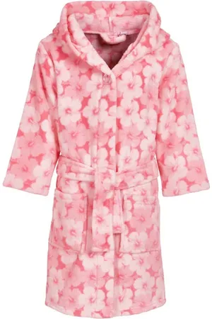 Playshoes Badjas Hawaii Meisjes Katoen Capuchon Bloemen