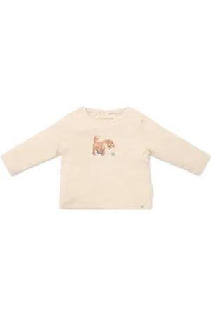 Little Dutch Longsleeve Beige Jongens Katoen Ronde hals Printopdruk
