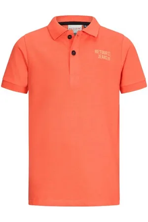 Retour Polo oranje Jongens Katoen Polokraag Effen