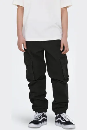 Only & Sons JUNIOR cargo broek Jongens Stretchkatoen Effen