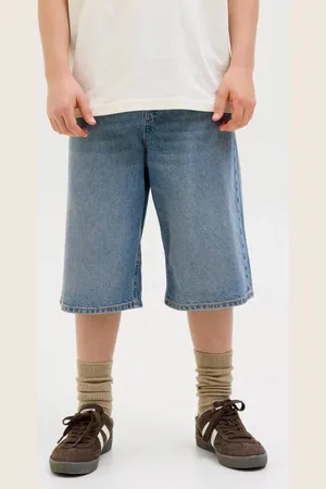 JACK & JONES JUNIOR denim short medium Korte broek Blauw Effen