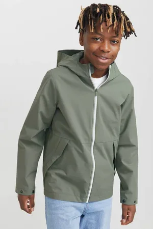 JACK & JONES JUNIOR jack groen Jas Jongens Polyester Capuchon Effen