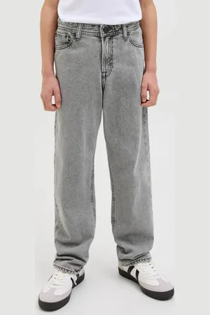 JACK & JONES JUNIOR relaxed regular fit jeans Grijs Jongens Stretchdenim