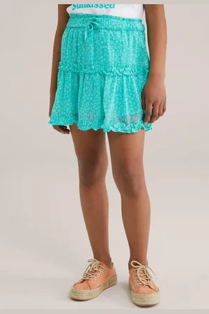 WE Fashion Skort turquoise Rok Blauw Meisjes Polyester All over print