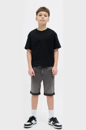 JACK & JONES JUNIOR denim short Korte broek Grijs Jongens Stretchdenim