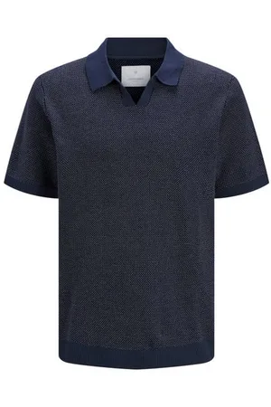 JACK & JONES JUNIOR polo fijn gebreid Jongens Katoen Polokraag