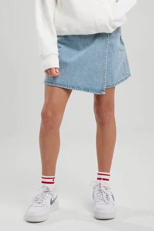 America today Denim skort Rok Blauw Effen