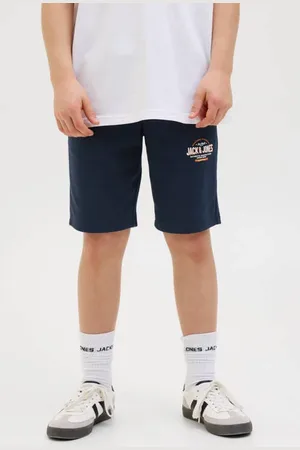 JACK & JONES JUNIOR sweatshort JPSTLOGO met logo Korte broek Blauw