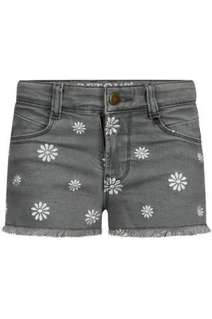 Retour Regular denim short grey denim Korte broek Grijs Meisjes Stretchkatoen