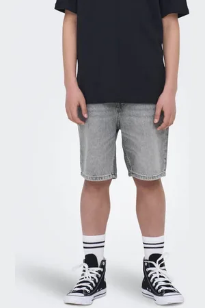 Only & Sons JUNIOR denim short grey denim Korte broek Grijs Effen