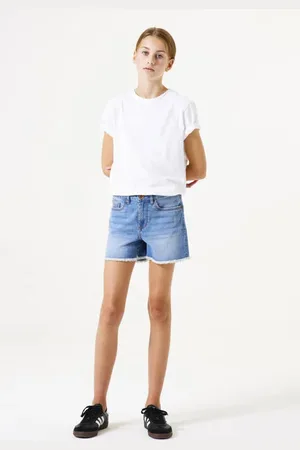 Garcia High waist slim fit denim short Rianna short medium used denim Korte broek Meisjes Stretchdenim
