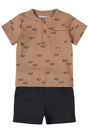 Dirkje Shirt + broek Jongens Katoen Ronde hals All over print