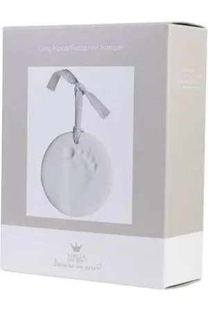 BAMBAM Clay hand/footprint hanger Geschenkset Wit | Geschenkset van
