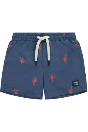 Stains&Stories Zwemshort donkerblauw/rood Jongens Polyester All over print