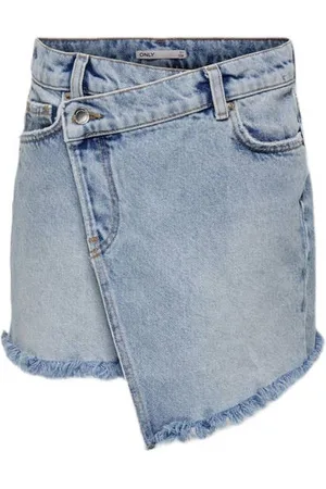ONLY KIDS GIRL denim spijkerrok Blauw Effen