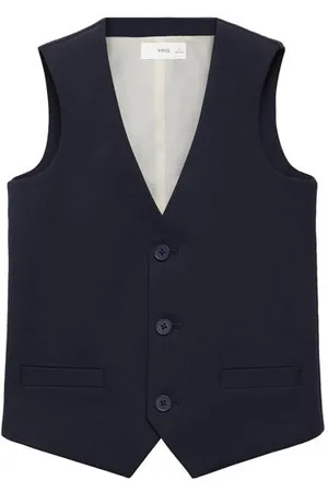 MANGO Gilet donkerblauw Jongens Polyester V