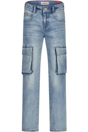Vingino Medium blue denim Jeans Blauw Effen