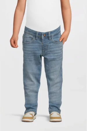 Cars Little high waist regular fit jeans light blue denim Blauw Jongens Stretchkatoen