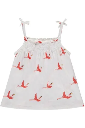 Stains&Stories Spaghettitop wit Meisjes Katoen Ronde hals All over print