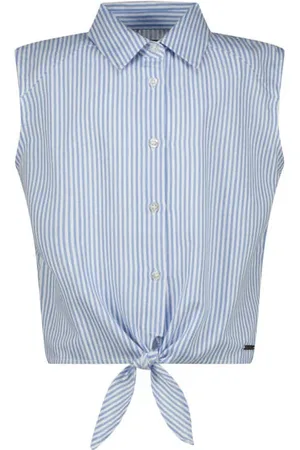 Raizzed Blouse blauw Meisjes Katoen Klassieke kraag Streep