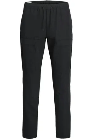 JACK & JONES JUNIOR casual broek zwart Jongens Nylon Effen