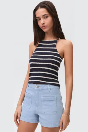MANGO Denim denim short light blue denim Korte broek Blauw Effen