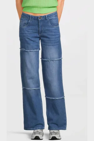 Like Flo Young jeans medium blue denim Blauw Effen