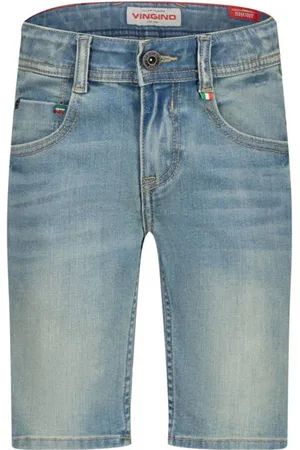 Vingino Regular denim short medium blue denim Korte broek Blauw Effen