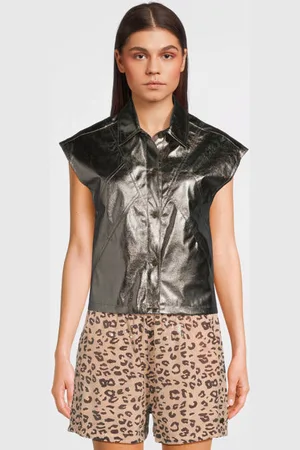 Like Flo Young gilet Grijs Meisjes Katoen Klassieke kraag Effen