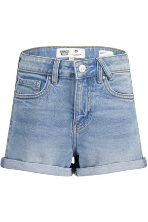 America today Denim denim short denim Korte broek Blauw Effen